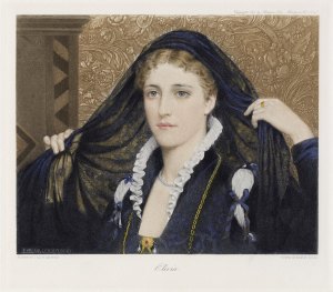 A depiction of Olivia by Edmund Leighton from The Graphic Gallery of Shakespeare's Heroines