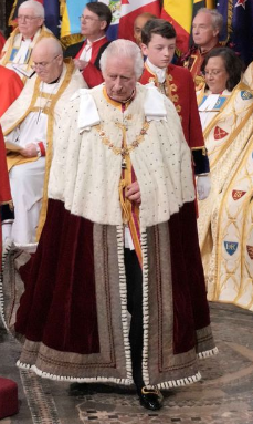 Charles in his red surcoat